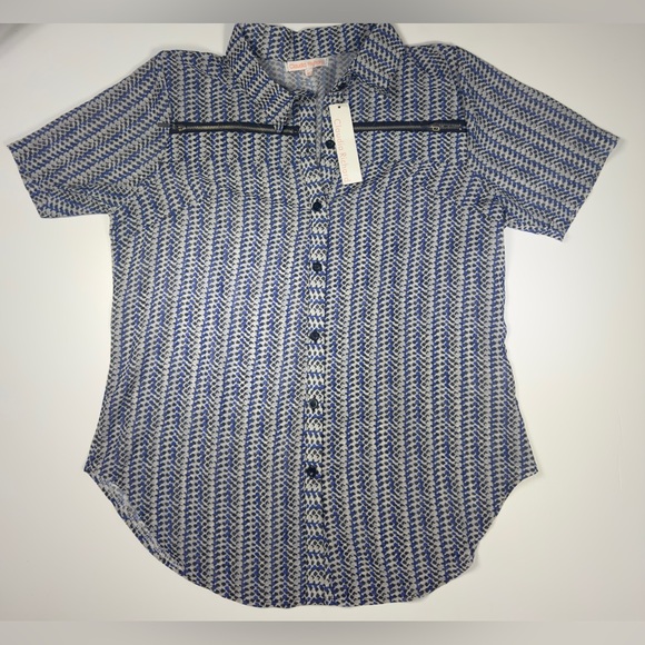 Claudia Richard Patterned Blouse 💙 - Picture 1 of 8